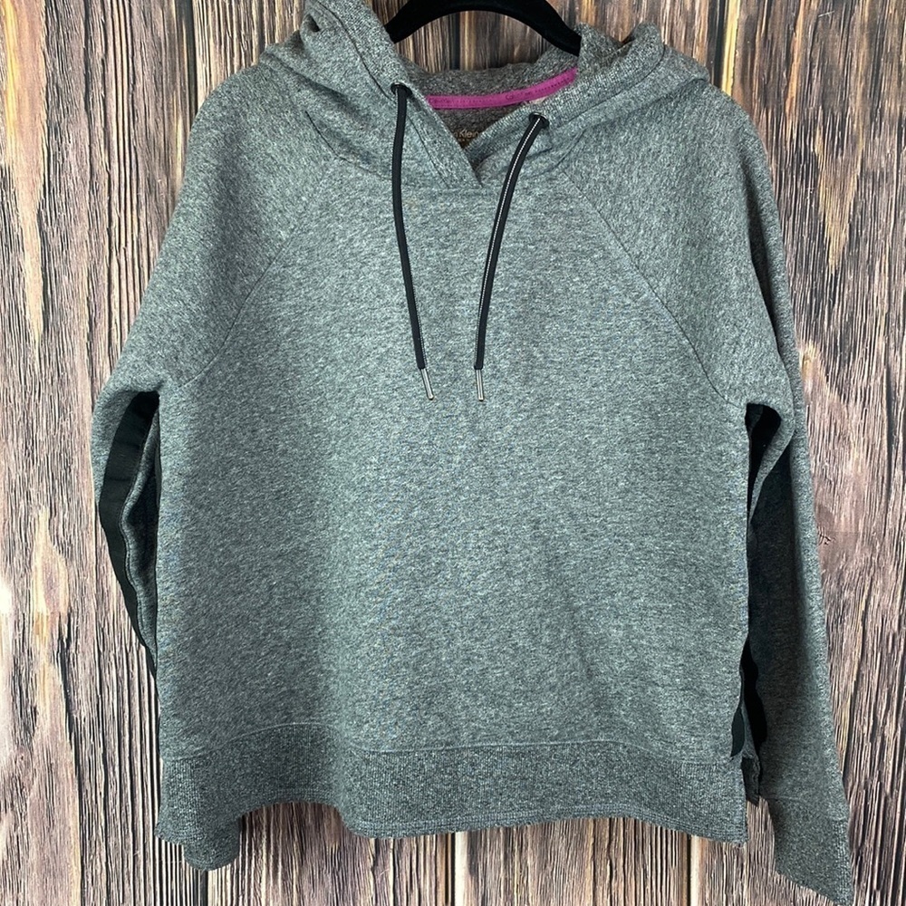 Women’s Calvin Klein Performance Gray Hoodie-Blk Stripes & Logo Hood- Sz Lg